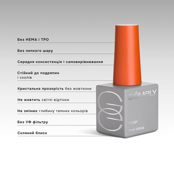 Топ для ногтей без липкого слоя GEMELY ex GA&MA SPF Pro top, 30 мл TOPGA14 фото