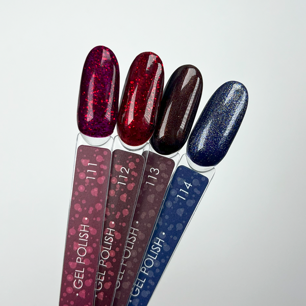 Гель-лак Dark Gel Polish №111 червоний з блискітками, 6 мл DGP11106 фото