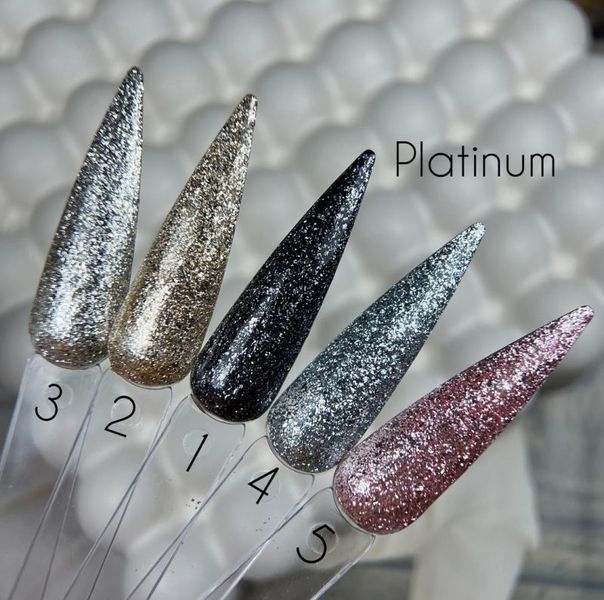 Платинум гель для дизайна ногтей SAGA Professional Platinum Gel 04, холодный серебристый, 5 мл SGPG04 фото