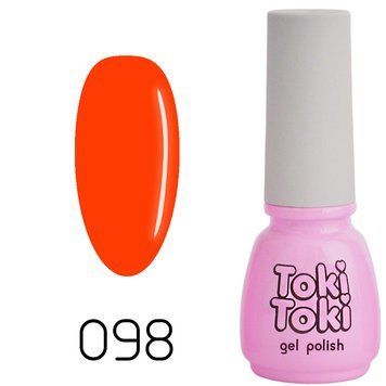 Гель-лак Toki Toki 098, 5 мл, неоново-яскраво-жовтогарячий TT098 фото