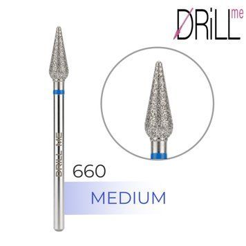 Фреза алмазная DRILL ME №660 Капля 4.1 мм, синяя насечка DRILLME660 фото