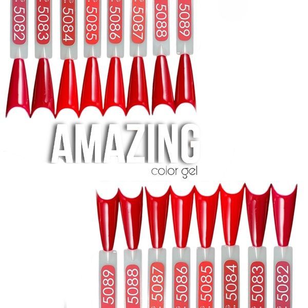 Гель-лак MOON FULL Amazing Color Gel polish №5082 червоний холодний , 12 мл AMFC5082 фото