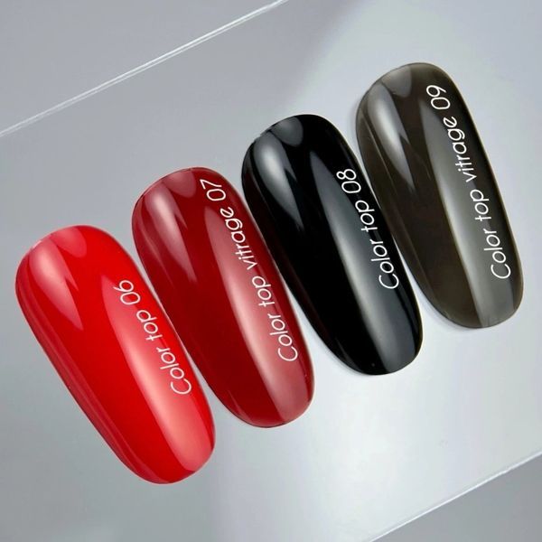 Топ без липкого шару NAILS OF THE DAY Color Vitrage 07 бордовий, 10 мл NDTV07 фото