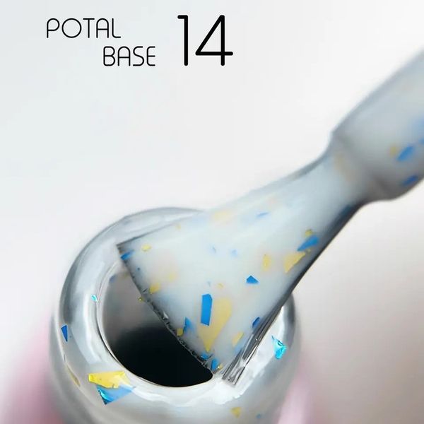 Камуфлирующая база Toki Toki Potal Base 14, молочный с сине-желтой поталью, 5 мл KBTTP014 фото