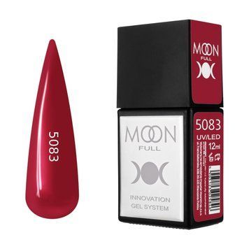 Гель-лак MOON FULL Amazing Color Gel polish №5083 темно-червоний, 12 мл AMFC5083 фото