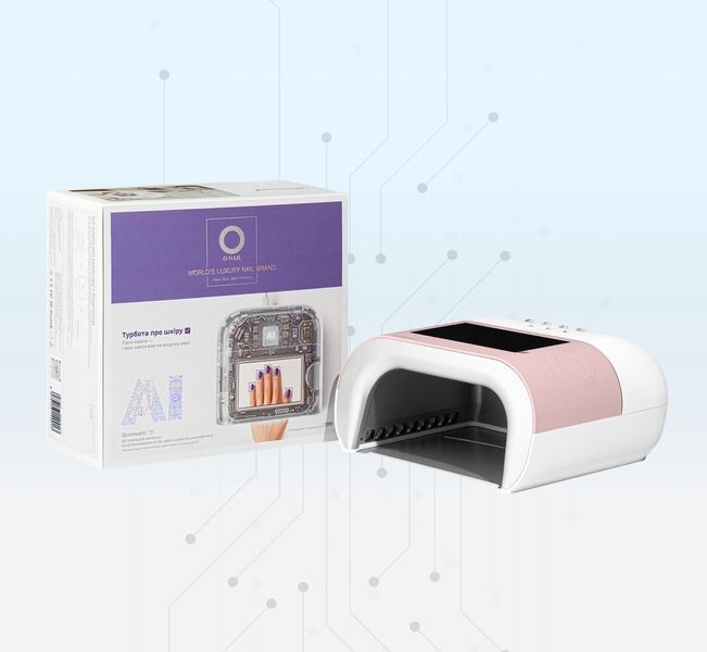 Лампа O NAIL UV/LED с технологиями ИИ, розовая ONAIL03 фото