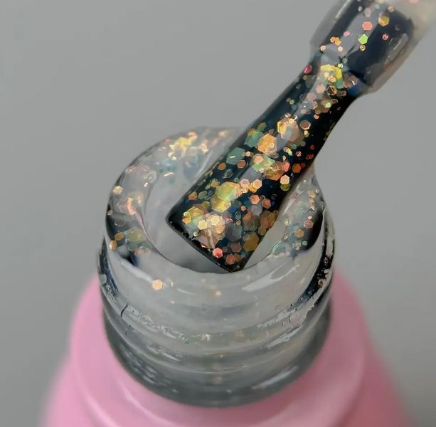 Гель-лак Toki Toki Unicorn UN01 5 мл молочний із золотистими блискітками TTUN01 фото