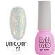 Гель-лак Toki Toki Unicorn UN01 5 мл молочний із золотистими блискітками TTUN01 фото 1