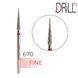 Фреза алмазная DRILL ME №670 Игла 2.3 мм, красная насечка DRILLME670 фото 1