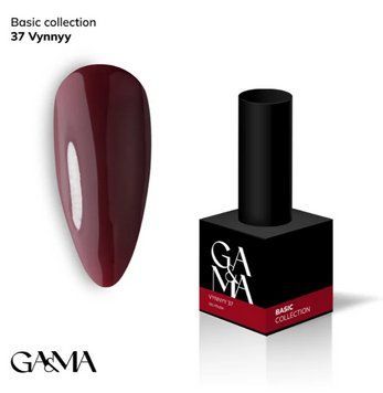Гель-лак GA&MA Базова колекція 037 винний, 10 мл GAMA37 фото