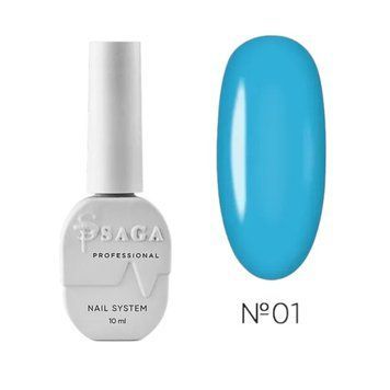 Топ без липкого шару SAGA Professional Glass 01 блакитний, 9 мл SGTG01 фото