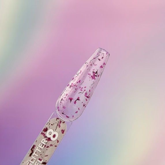 Гель с сухоцветами YOU ARE CUTE Glitter Gel 08, розовый 5 мл YACGG8 фото