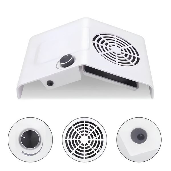 Вытяжка для маникюра Nail Dust Collector 858-2 белая, 80 Вт V88 фото