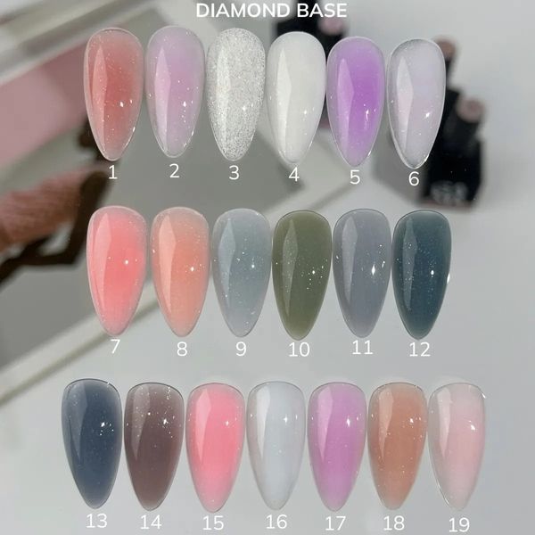 Камуфлююча база GA&MA Diamond 002 ніжно-рожевий з шиммером, 15 мл KBGAD02 фото