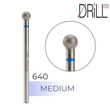 Фреза алмазная DRILL ME №640 Шар 5 мм, синяя насечка DRILLME640 фото