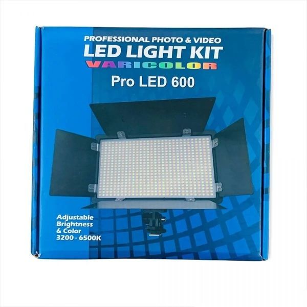 Прожектор, відеосвітло, PRO LED 600, 40 Вт зі штативом + два акумулятори для роботи без кабелю живлення LED34.1 фото