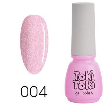 Гель-лак Toki Toki 004, 5 мл, рожевий зефір із шиммером TT004 фото