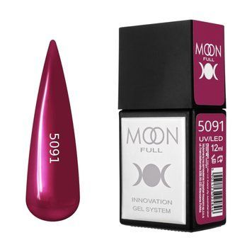 Гель-лак MOON FULL Amazing Color Gel polish №5091 вишневий, 12 мл AMFC5091 фото