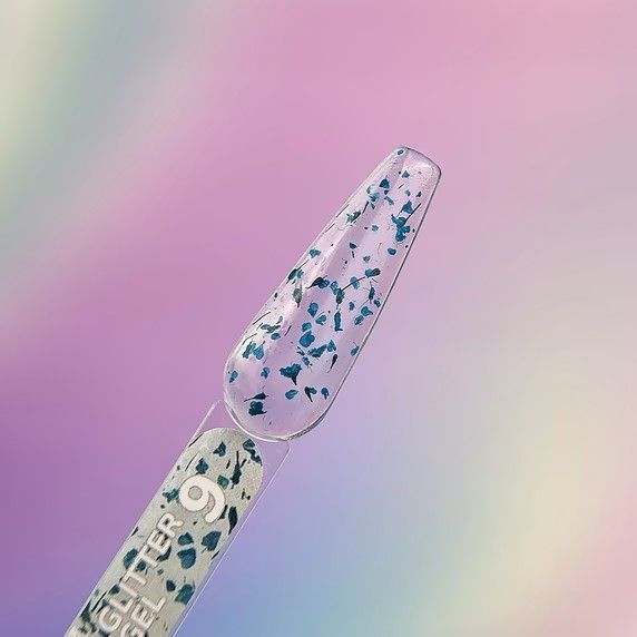 Гель с сухоцветами YOU ARE CUTE Glitter Gel 09, голубой 5 мл YACGG9 фото