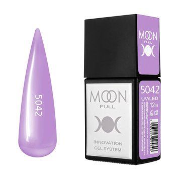 Гель-лак MOON FULL Amazing Color Gel polish №5042 ніжний фіолетово-ліловий, 12 мл AMFC5042 фото