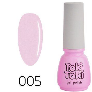 Гель-лак Toki Toki 005, 5 мл, ніжно-рожевий з ліловим відтінком TT005 фото