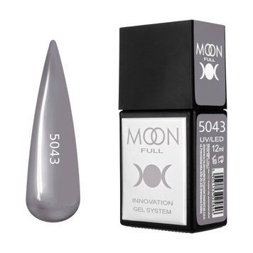 Гель-лак MOON FULL Amazing Color Gel polish №5043 теплий сіро-коричневий, 12 мл AMFC5043 фото