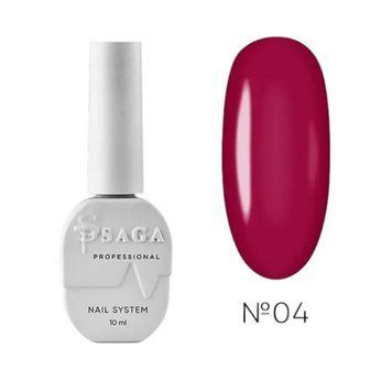 Топ без липкого шару SAGA Professional Glass 04 темно-рожевий, 9 мл SGTG04 фото