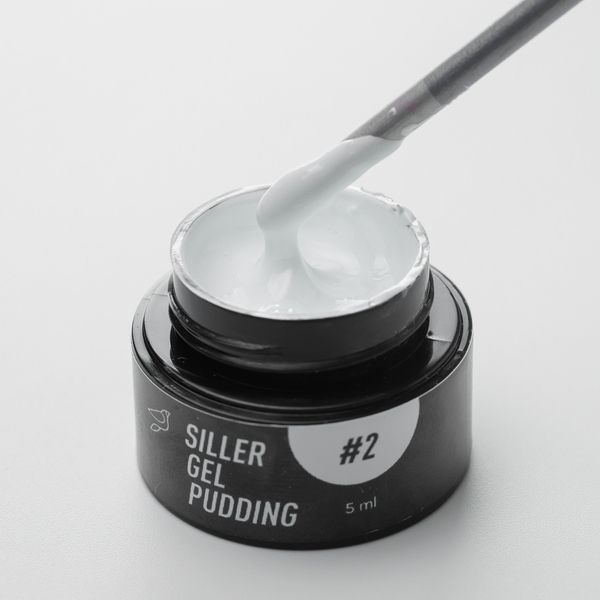 Твердий гель-лак Siller Gel Pudding 02, 5 мл, білий SILGP02 фото