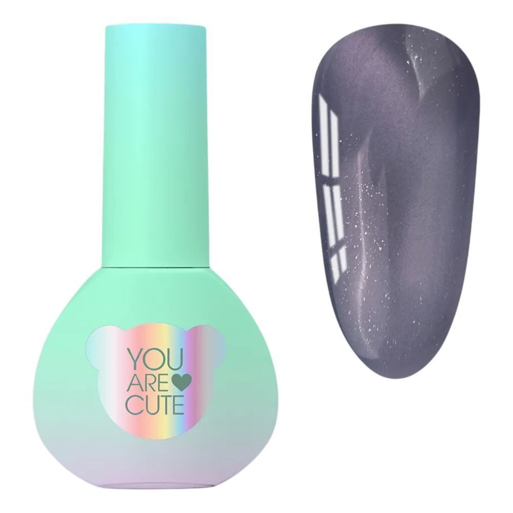 Гель лак кошачий глаз YOU ARE CUTE Color Seoul Cat Eye №8, графито-фиолетовый, 5 мл YACCE08 фото
