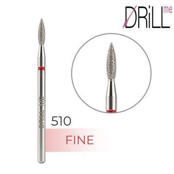 Фреза алмазная DRILL ME №510 Пламя 1.9 мм, красная насечка DRILLME510 фото