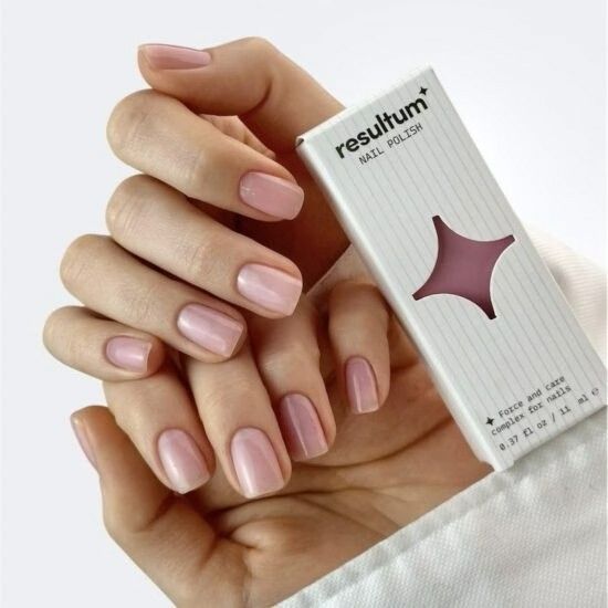 Лак-зміцнювач для нігтів Resultum Nail Polish Hardener S.O.S + Shea Butter, рожевий, 11 мл CR06 фото