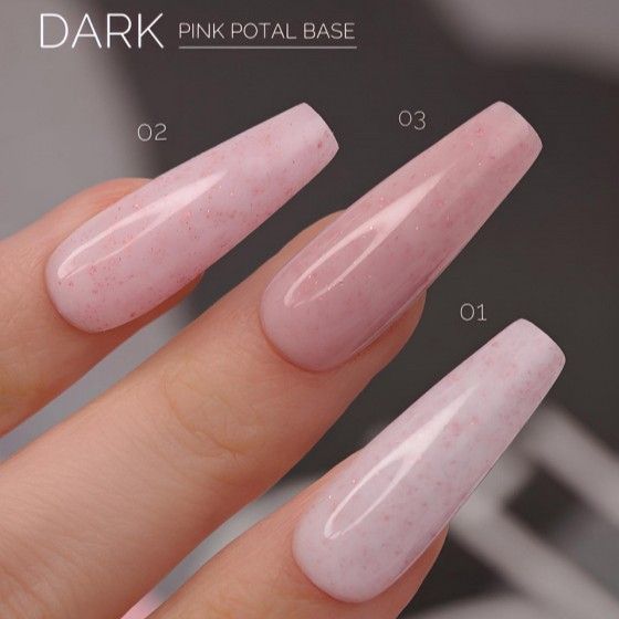 Камуфлююча база DARK PRO Base Pink Potal 1 молочний із вкрапленнями фольги, 15 мл DPPB0115 фото